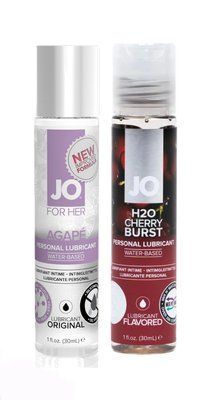 Набір лубрикантів System JO AGAPE (30 мл) + System JO H2O Cherry Burst (30 мл) LB39 фото