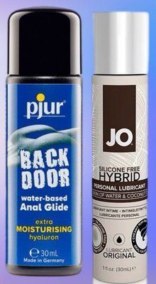 Набір лубрикантів pjur backdoor Comfort water glide 30 мл + System JO Silicone Free Hybrid ORIGINAL (30 мл) LB422 фото