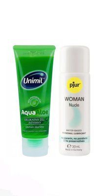 Набір лубрикантів Unimil Aloe 80 мл + pjur Woman Nude 30 мл LB153 фото