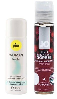 Набір лубрикантів pjur Woman Nude 30 мл + System JO Raspberry Sorbet (30 мл) LB89 фото