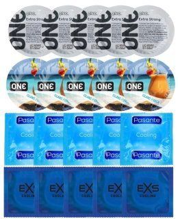 Набір 20 шт ONE Extra strong + ONE Island Punch + Pasante Cooling + EXS Cooling SOS7267 фото
