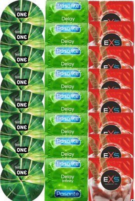 Набір 24 шт One Glowing Pleasures + Delay Infinity + EXS STRAWBERRY SUNDAE SOS7317 фото