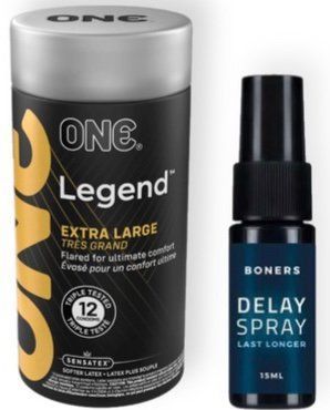 Набор из 12 шт ONE Legend Extra Large + Пролонгатор Boners Delay Cream SOS9062 фото