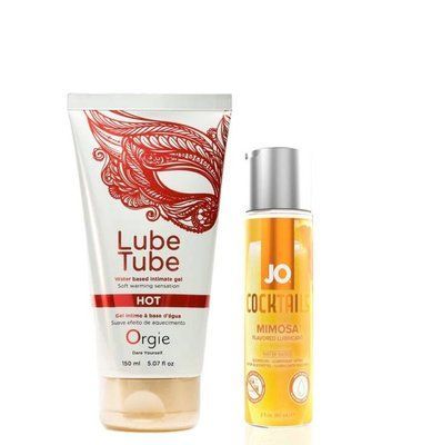 Набір - Лубрикант ORGIE LUBE TUBE HOT, 150 мл та Лубрикант System JO H2O &mdash; Mimosa 60 мл LB36 фото