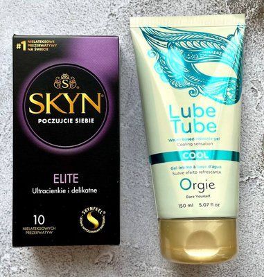 Набір SKYN Elite (10 шт) + Лубрикант LUBE TUBE COOL, 150 мл ORGIE SOS2364 фото