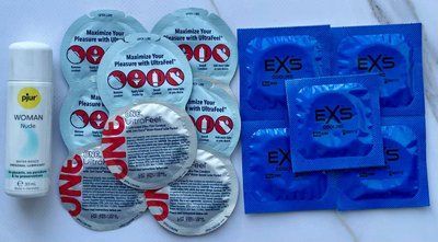 Набір ONE UltraFeel 5 шт + EXS Cooling 5 шт + Лубрикант pjur Woman Nude 30 мл SOS3514 фото