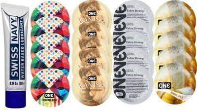 Набор из Swiss Navy Water-Based 10 мл + ONERibs + ONE Vanish + ONE Strong + ONEBanana SOS8512 фото