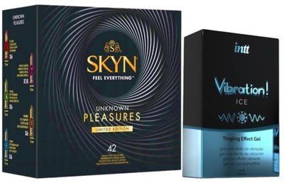 Набор из SKYN Pleasures (42 шт) + Жидкий вибратор Intt Vibration Ice (15 мл) SOS10022 фото