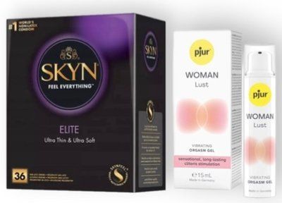 Skyn Elite 36 шт + pjur Woman Lust 15 мл SOS7117 фото