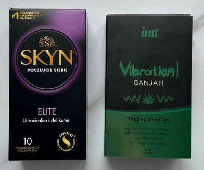 Набір SKYN Elite 10 шт + Рідкий вібратор Intt Vibration Ganjah (15 мл) SOS2714 фото