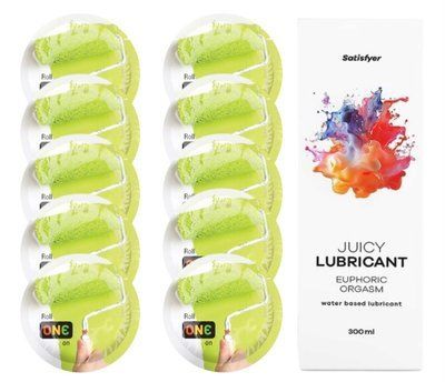 Комплект ONE Color 10 шт. + Лубрикант Satisfyer Juicy Lubricant Euphoric Orgasm (300 мл) SOS12381 фото