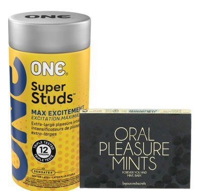 Комплект 12 шт ONE Super Studs + Мятные конфеты для Bijoux Indiscrets Oral Pleasure Mints &ndash; Peppermint SOS6185 фото