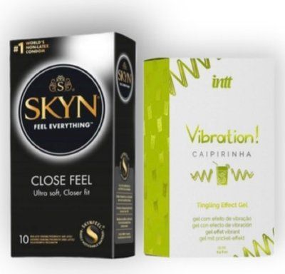SKYN Close Feel 10 штук + Intt Vibration Caipirinha (15 мл) SOS6767 фото