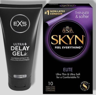 SKYN Elite 10 шт + Пролонгатор EXS Delay Gel Ultra+ 100ml SOS5330 фото