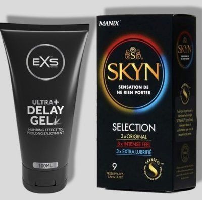 Skyn Selection 9 шт + Пролонгатор EXS Delay Gel Ultra 100ml SOS4952 фото