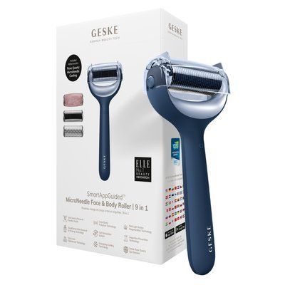 Ролер для голкової мезотерапії обличчя та тіла GESKE MicroNeedle Face&Body Roller 9в1 midnight HB0210 фото