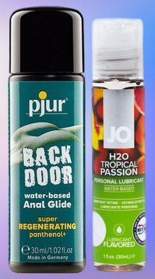 Набір лубрикантів pjur backdoor Regenerating 30 мл + System JO H2O Tropical Passion (30 мл) LB530 фото