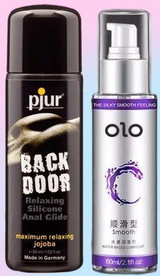 Набір лубрикантів pjur backdoor anal Relaxing jojoba silicone 30 мл + OLO 60 мл(класичний) LB829 фото