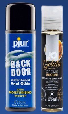 Набір лубрикантів pjur backdoor Comfort water glide 30 мл + System JO CremeBrulee (30 мл) LB381 фото