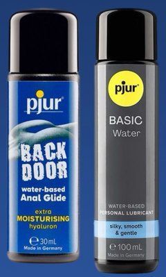 Набір лубрикантів pjur backdoor Comfort water glide 30 мл + pjur Basic waterbased 100 мл LB212 фото