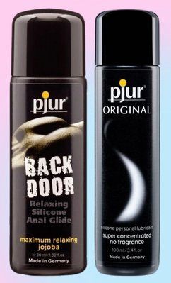 Набір лубрикантів pjur backdoor anal Relaxing jojoba silicone 30 мл + pjur Original 100 мл, 2в1 LB679 фото