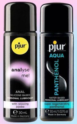 Набір лубрикантів pjur analyse me! Relaxing jojoba silicone 30 мл + pjur Aqua Panthenol 30 мл LB629 фото