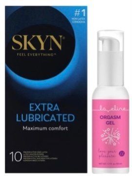 Набор из SKYN Extra Lube (10 шт) + Гель для стимуляции оргазма Loveline Orgasm Gel (50 мл) SOS10181 фото