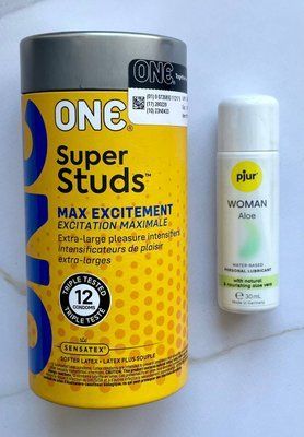 Комплект ONE Super Studs 12 шт + Лубрикант на водній основі pjur Woman Aloe 30 мл SOS1973 фото