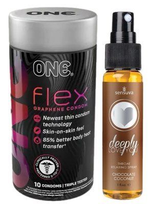 Комплект Набір 10 штук ONE Flex графен + Спрей Sensuva &mdash; Deeply Love You Chocolate Coconut (29 мл) SOS6244 фото