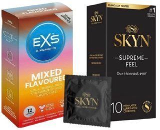 Набор с SKYN Supreme Feel (10 штук) + EXS Mixed Flavoured 12 шт. SOS8023 фото