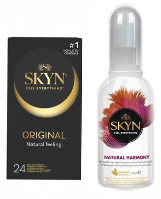 Набір SKYN ORIGINAL 24 шт та Лубрикант Skyn Natural Harmony 80 мл SK124 фото