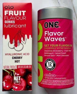 Комплект ONE Flavor Waves 12 шт + Лубрикант OLO Вишня 120 мл SOS3573 фото