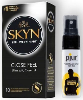Набор из SKYN Close Feel (10 шт) + Пролонгатор pjur Superhero Spray (20 мл) SOS8921 фото