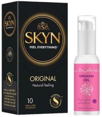 Набор из SKYN Original (10 шт) + Гель для усиления оргазма Loveline Orgasm Gel (50 мл) SOS9881 фото