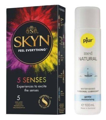 Комплект SKYN 5 Senses PJUR MED Natural Glide 100 мл SOS13142 фото