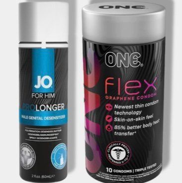 ONE Flex Graphene, 10 шт - Пролонгатор JO Prolonger Spray with Benzocaine (60 мл) SOS6045 фото