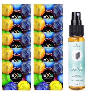 EXS BUBBLEGUM 10 шт + Sensuva Deeply Love You Chocolate Mint (29 мл) SOS14043 фото