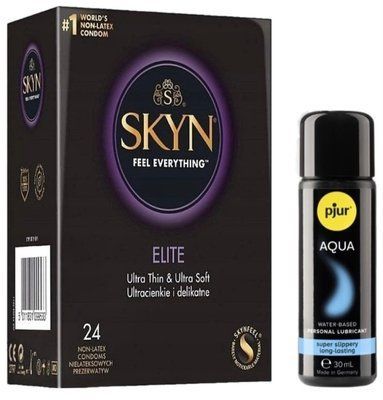 Комплект SKYN Elite 24 шт + pjur Aqua 30 мл SOS13292 фото