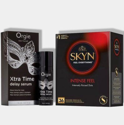 SKYN Intense Feel 36 шт + Пролонгатор Orgie Xtra Time Delay Serum, 15 мл SOS5789 фото