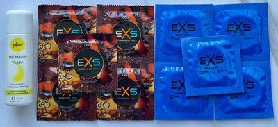 Набір EXS Crazy Cola 5 шт + EXS Cooling 5 шт + Лубрикант pjur Woman Vegan 30 мл SOS3523 фото