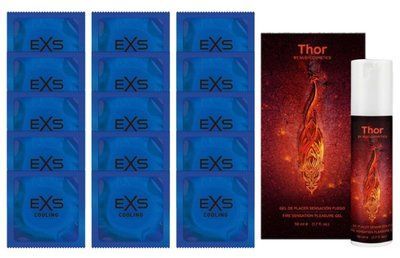 Комплект EXS Cooling 15 шт + Nuei THOR Intense Pleasure Gel (50 мл) SOS14591 фото