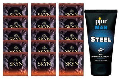 Комплект Skyn Warming 15 шт + pjur MAN Steel Gel (50 мл) SOS14494 фото