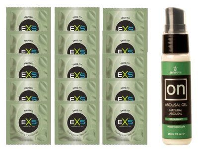 Комплект EXS Snug Fit 15 шт + Sensuva ON Arousal Gel for Her Spearmint, 29 мл SOS14945 фото