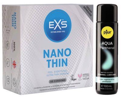 Набір EXS NANO Thin (48 шт) + pjur Aqua Panthenol 100 мл SOS13542 фото