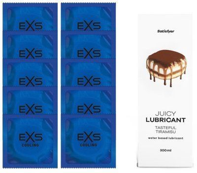 Набір: EXS Cooling 10 шт. + Лубрикант Satisfyer Tasteful Tiramisu 300 мл SOS11134 фото