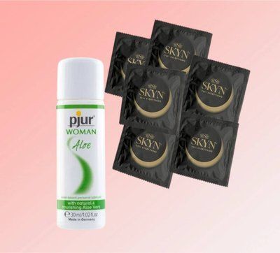 Комплект 25 шт Skyn Original + Лубрикант pjur Woman Aloe SOS4122 фото