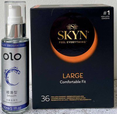Набір SKYN Large, 36 шт + ПОДАРУНОК Лубрикант "olo smooth" 60 мл SOS1127 фото