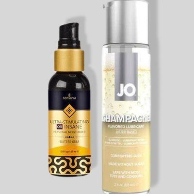 Sensuva Ultra Stimulating On Insane Butter Rum (57 мл) + JO Champagne(60 мл) LB297 фото