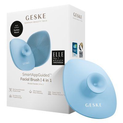Щітка для обличчя GESKE Facial Brush 4в1 з тримачем aquamarine HB0061 фото