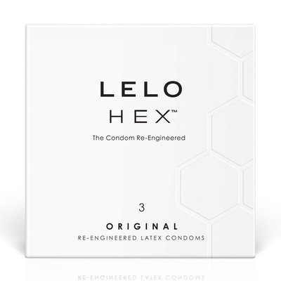 LELO HEX Condoms Original 3 Pack, тонкі та суперміцні SO8130 фото
